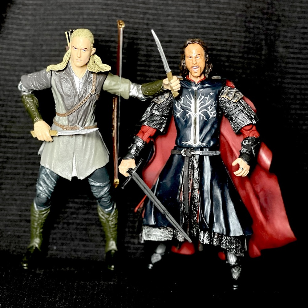 2004 Lord of the Rings LEGOLAS & ARAGORN Black Gate of Mordor Figure Lot